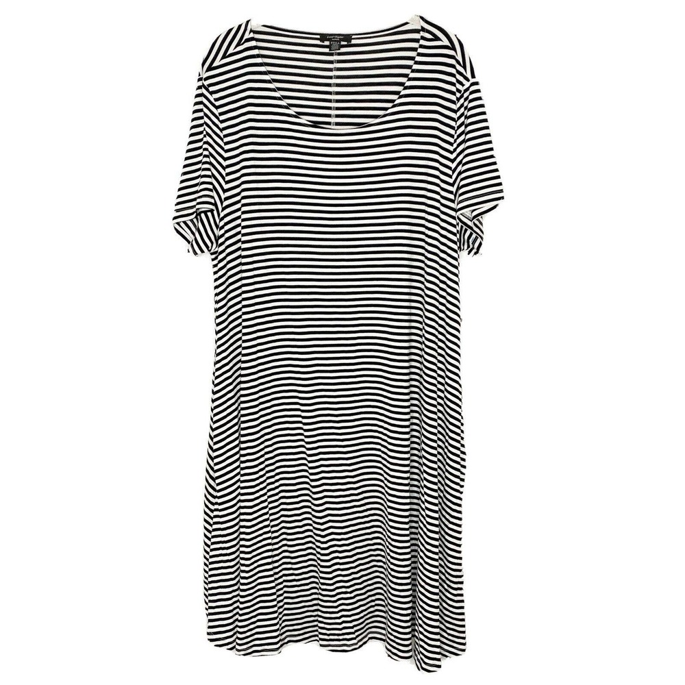 LORD & TAYLOR Stripe Stretch Shift Dress